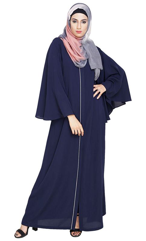 Angel Sleeves Blue Abaya