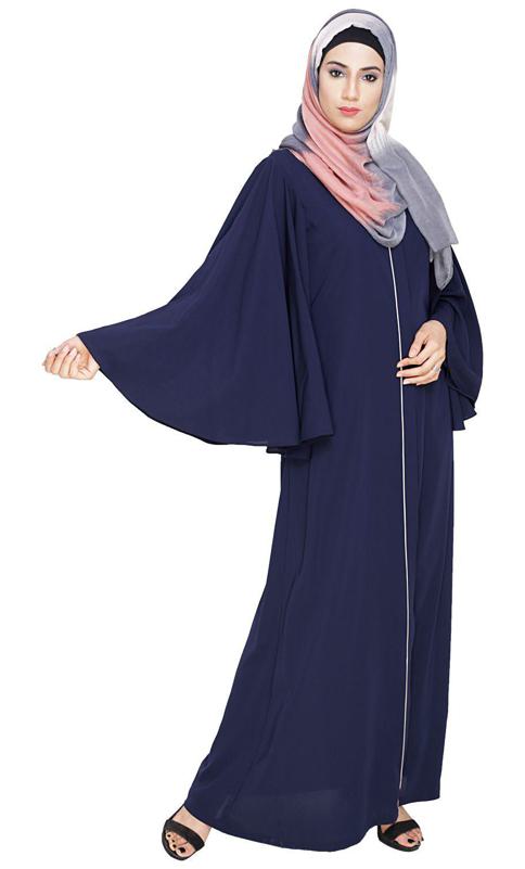 Angel Sleeves Blue Abaya