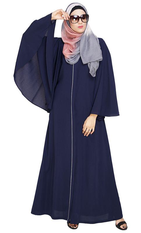 Angel Sleeves Blue Abaya