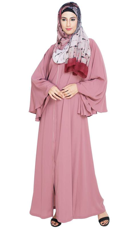 Angel Sleeves Onion Pink Abaya