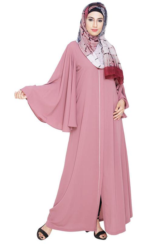 Angel Sleeves Onion Pink Abaya