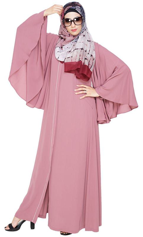 Angel Sleeves Onion Pink Abaya