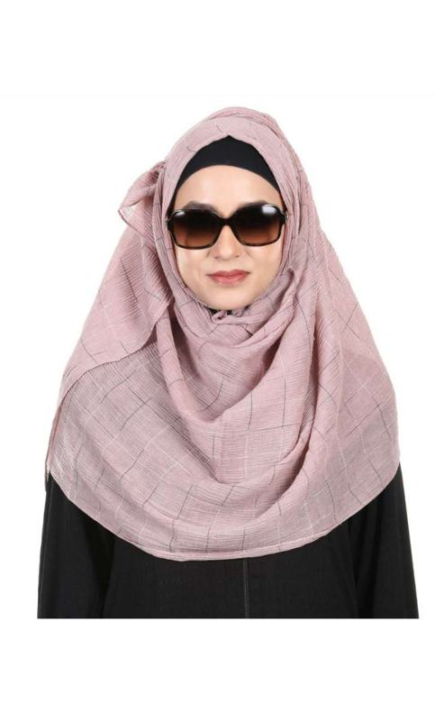 Appealing Designer Crushed Viscose Tea Pink Hijab