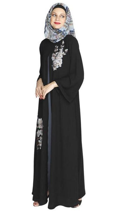 Beckon Black Jacket Style Abaya (Made-To-Order)