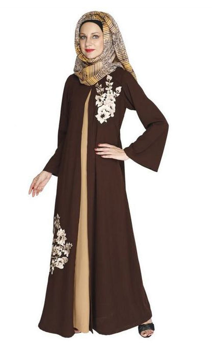 Beckon Brown Jacket Style Abaya (Made-To-Order)