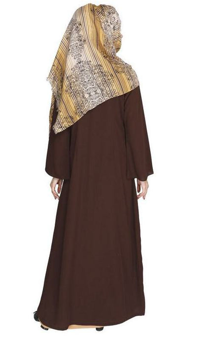 Beckon Brown Jacket Style Abaya (Made-To-Order)