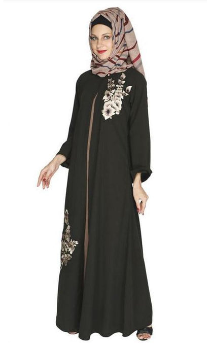 Beckon Olive Green Jacket Style Abaya (Made-To-Order)
