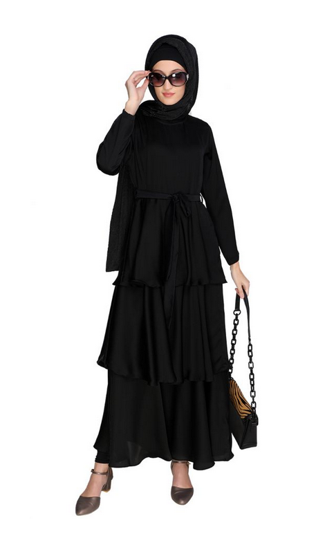 Black Layered Maxi Dress