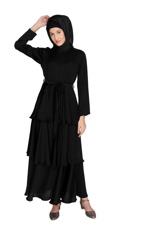 Black Layered Maxi Dress