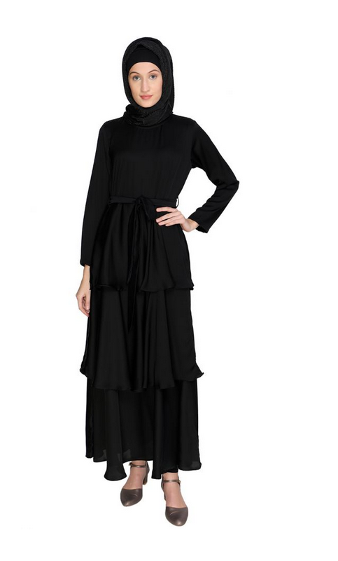 Black Layered Maxi Dress