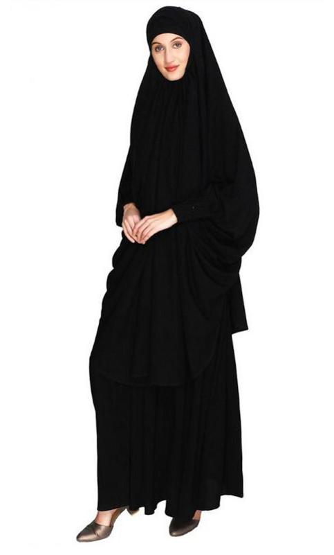 Black Skirt With Khimar Set (Made-To-Order)