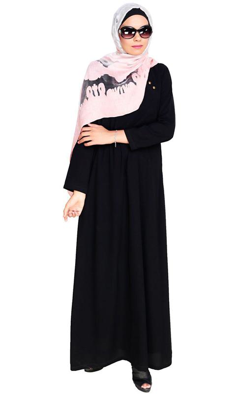 Gorgeous Black Trendy Abaya Dress