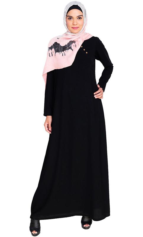 Gorgeous Black Trendy Abaya Dress