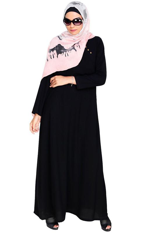 Gorgeous Black Trendy Abaya Dress