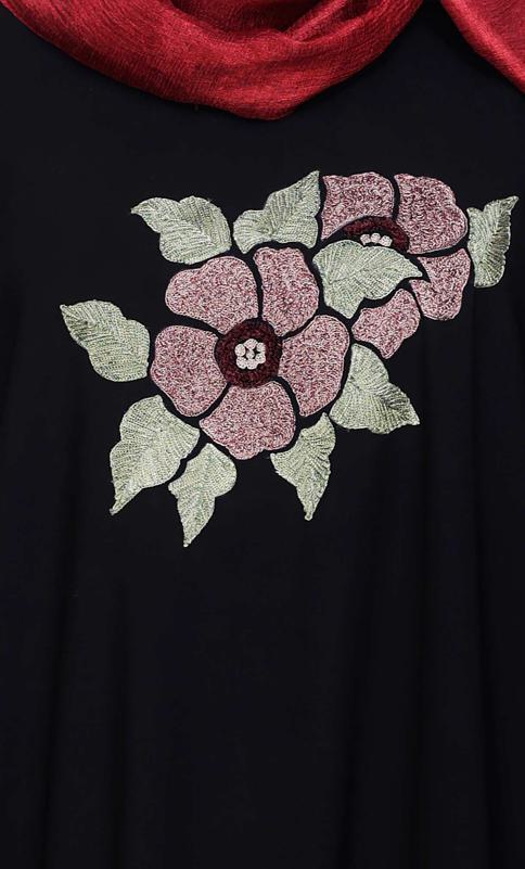 Blossom Black Kaftan (Made-To-Order)