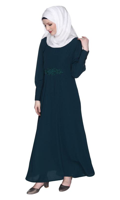 Bottle Green Abaya Dress