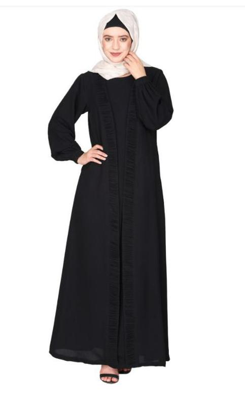 Casual Black Gown Style Abaya