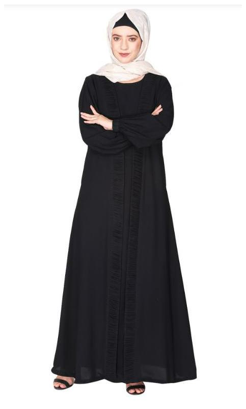 Casual Black Gown Style Abaya