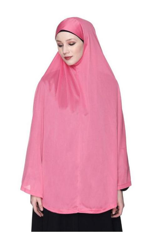Classy Jersey Onion Pink Khimar (Made-To-Order)