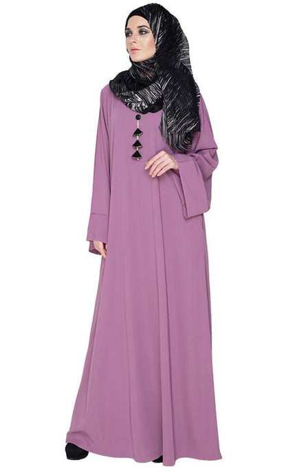 Classy Mauve Abaya (Made-To-Order)