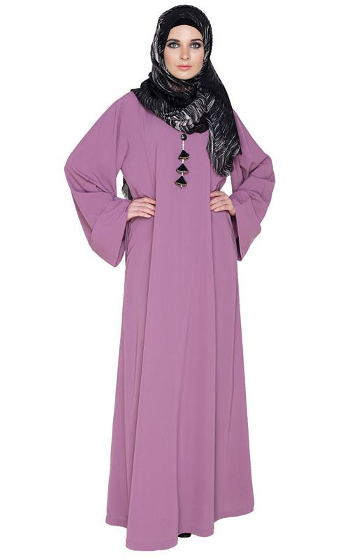Classy Mauve Abaya (Made-To-Order)