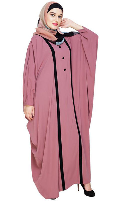 Colourblock Onion Pink Kaftan (Made-To-Order)