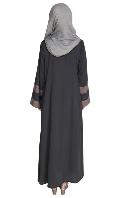 Contemporary Anchor Grey Abaya (Made-To-Order)