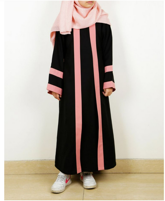 Contemporary Black Kids Abaya (Made-To-Order)