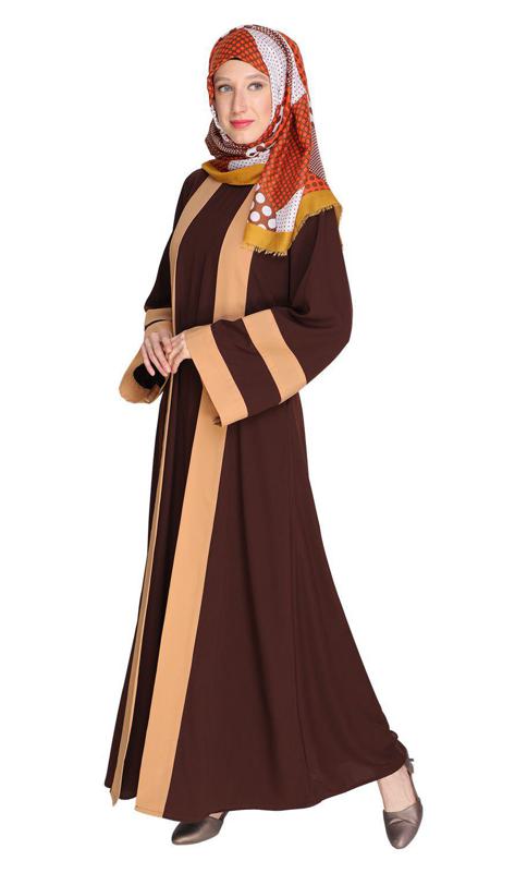 Contemporary Brown Abaya (Made-To-Order)