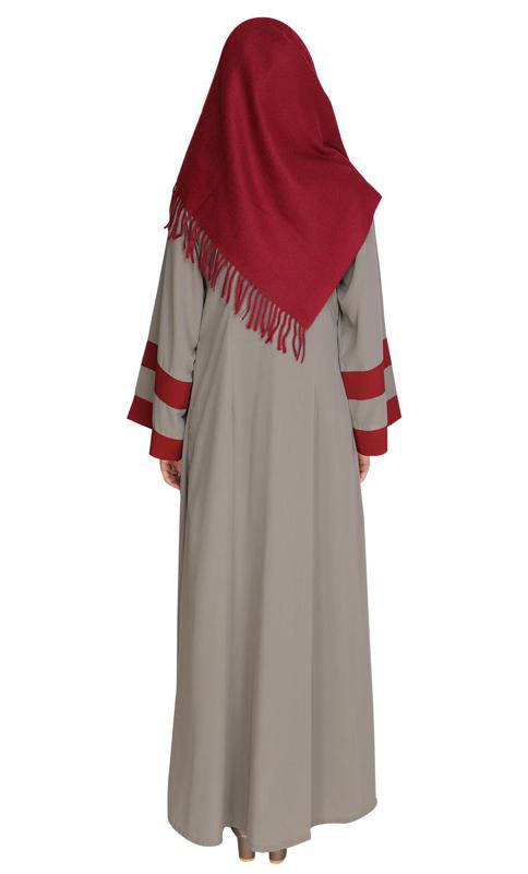 Contemporary Grey Abaya (Made-To-Order)