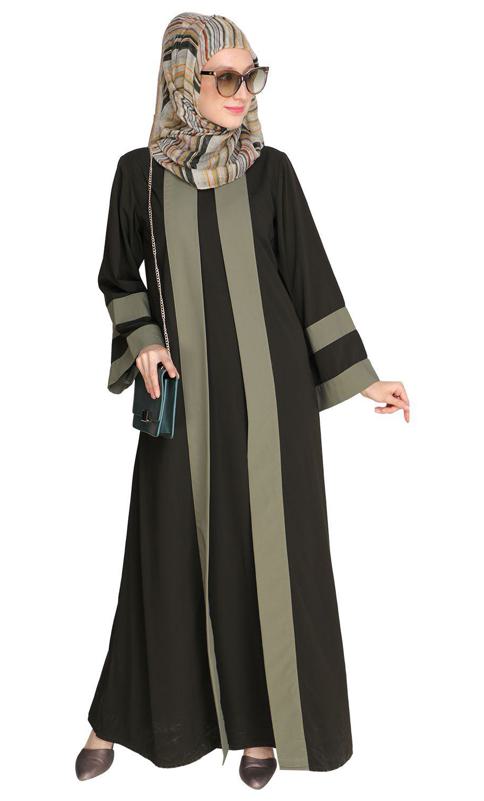 Contemporary Olive Abaya (Made-To-Order)