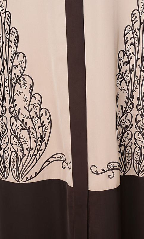 Eden Dubai Style Beige and Brown Embroidered Abaya (Made-To-Order)