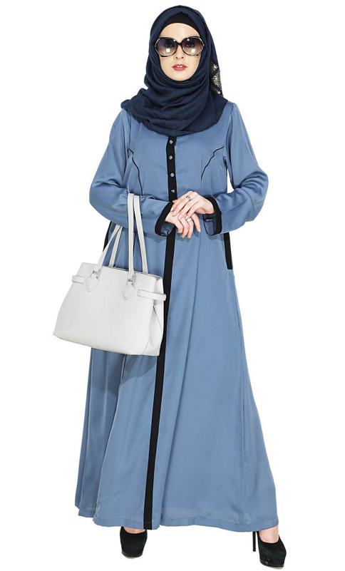 Cornflower Blue Casual Abaya