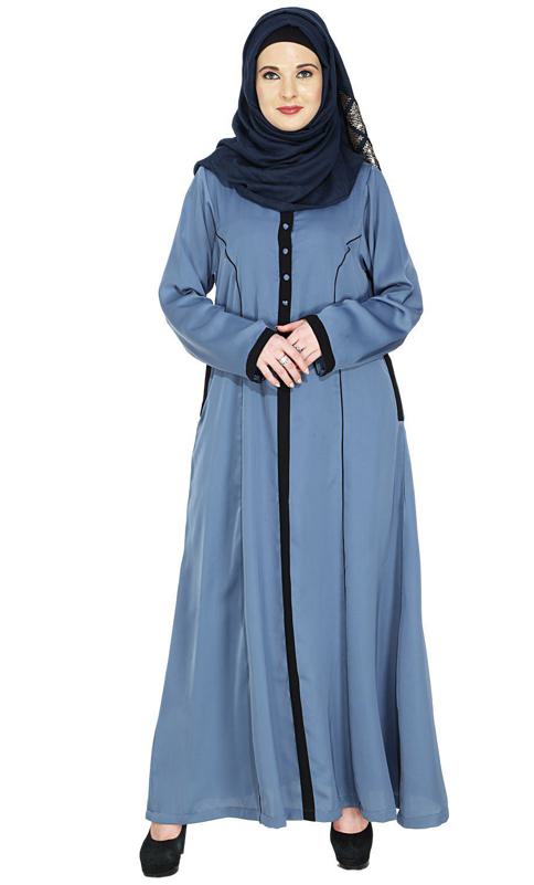 Cornflower Blue Casual Abaya