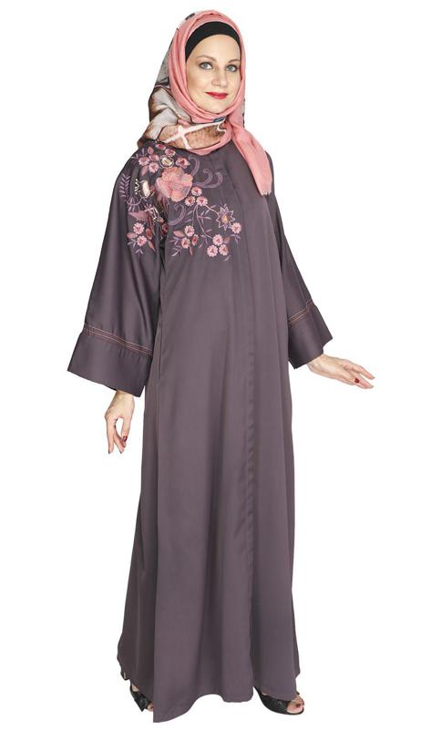 Daisy Drill Light Purple Abaya