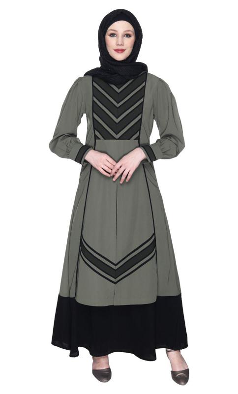 Dead Mint Spohisticated Panelled Jacket Style Abaya