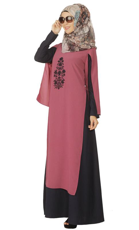 Double Layer Blue Abaya