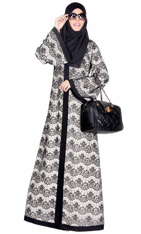 Double Layer Laced Abaya (Made-To-Order)