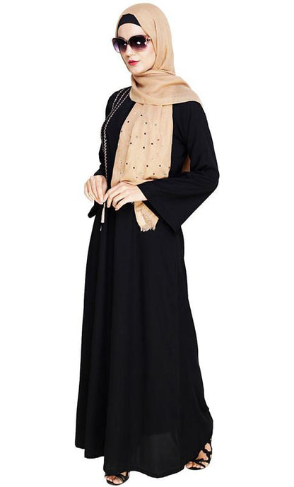 Elegant Black Embroidered Abaya