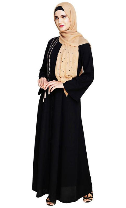 Elegant Black Embroidered Abaya