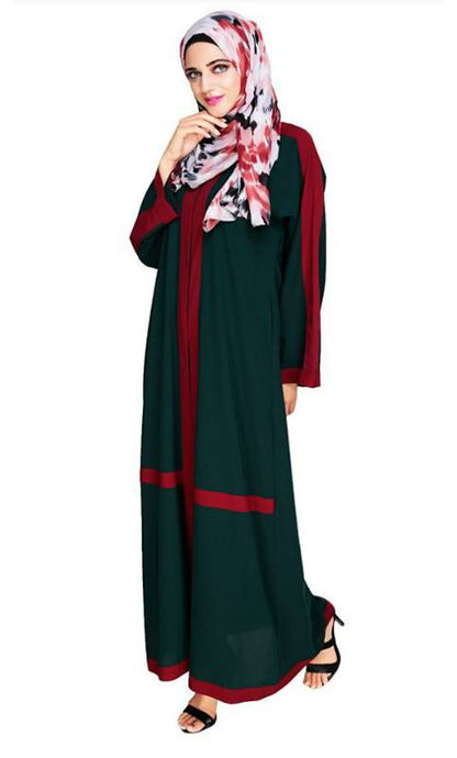 Enswathe Bottle Green Dubai Style Abaya