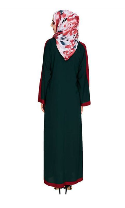 Enswathe Bottle Green Dubai Style Abaya