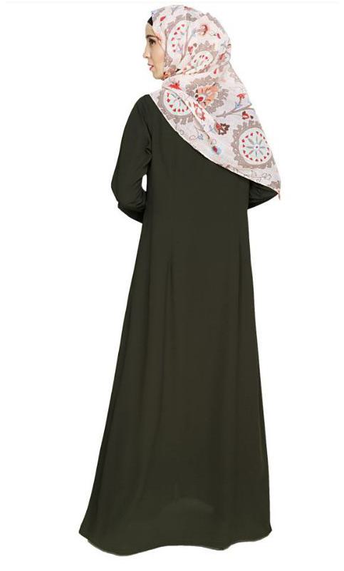 Enticing Stripes Olive Abaya