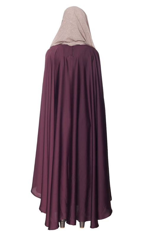 Festive Glittering Embroidered Kaftan In Imperial Purple (Made-To-Order)