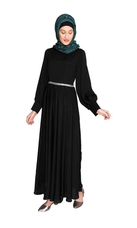 Flared Black Maxi Dress