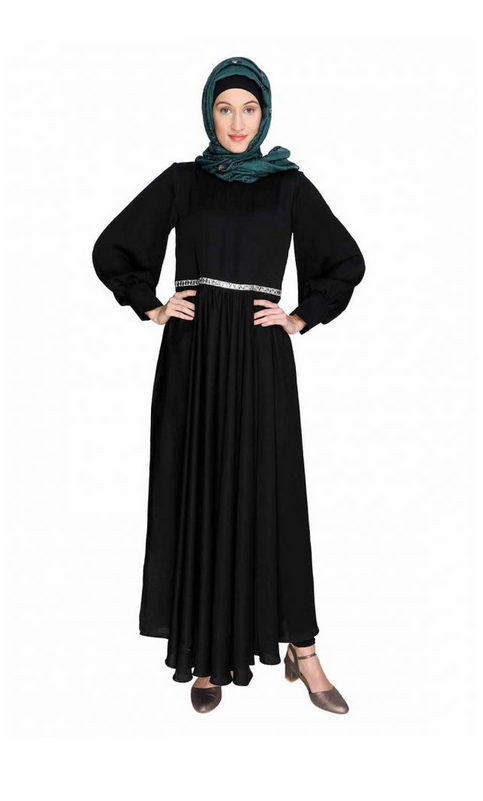 Flared Black Maxi Dress