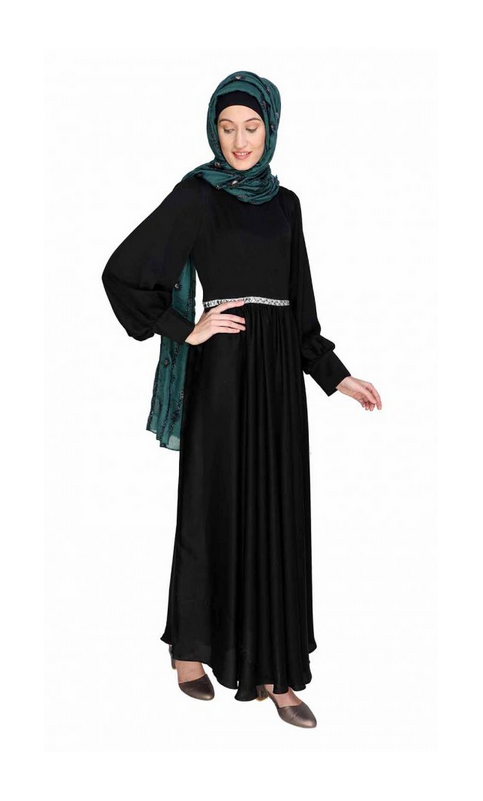 Flared Black Maxi Dress