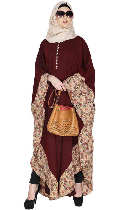 Floret Printed Wine Kaftan