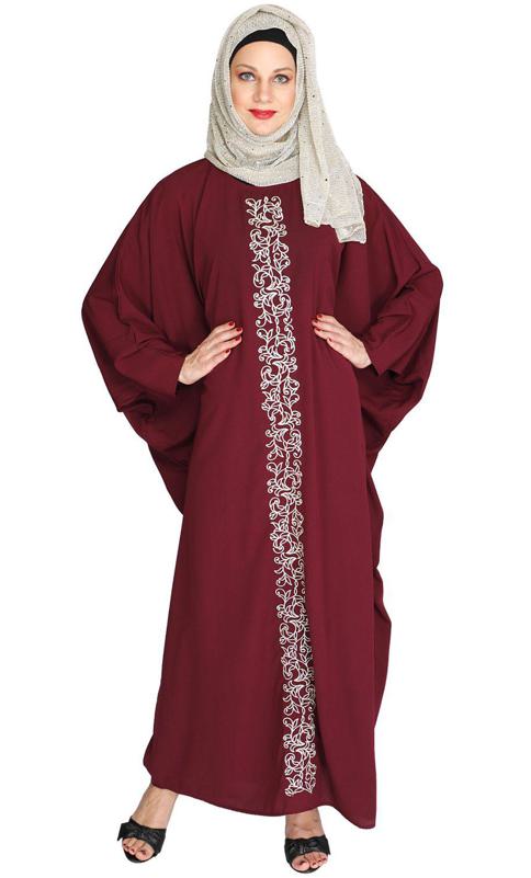 Flouncy Wine Kaftan