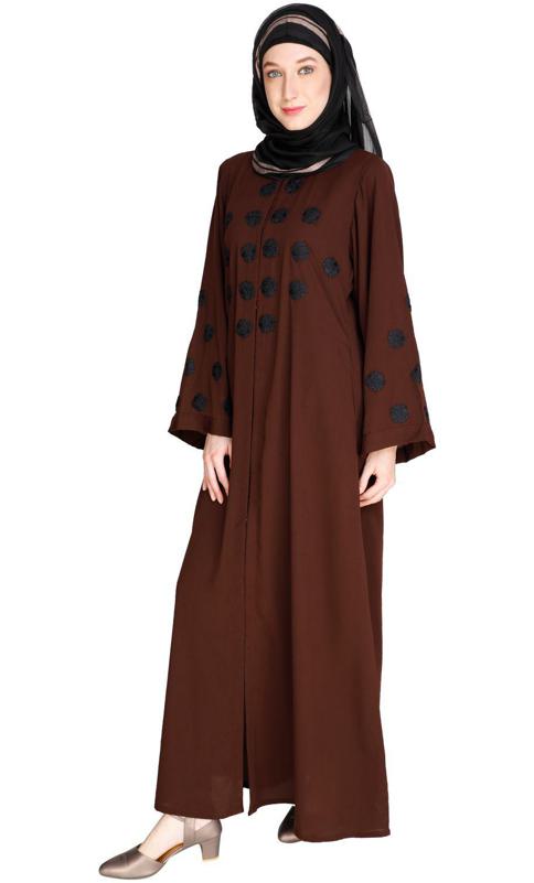 Flowless Dark Brown Abaya (Made-To-Order)